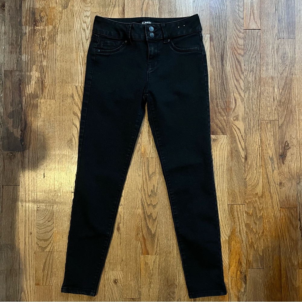 d. jeans Women's Black Skinny Jeans 27 Inch Inseam